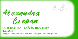 alexandra csepan business card